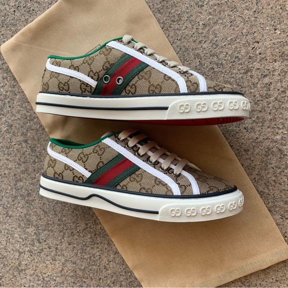 Gucci Brown and Green Sneakers